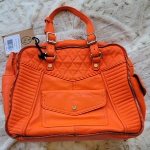 NWT.. ASH HA-CLEO SA LEATHER BAG: Blood Orange.. Dust Bag Included..